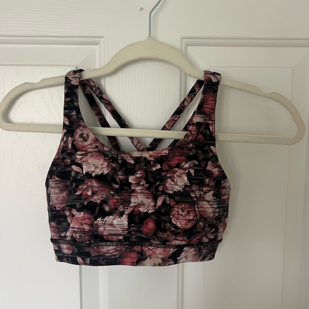 Lululemon Floral Strappy Sports Bra